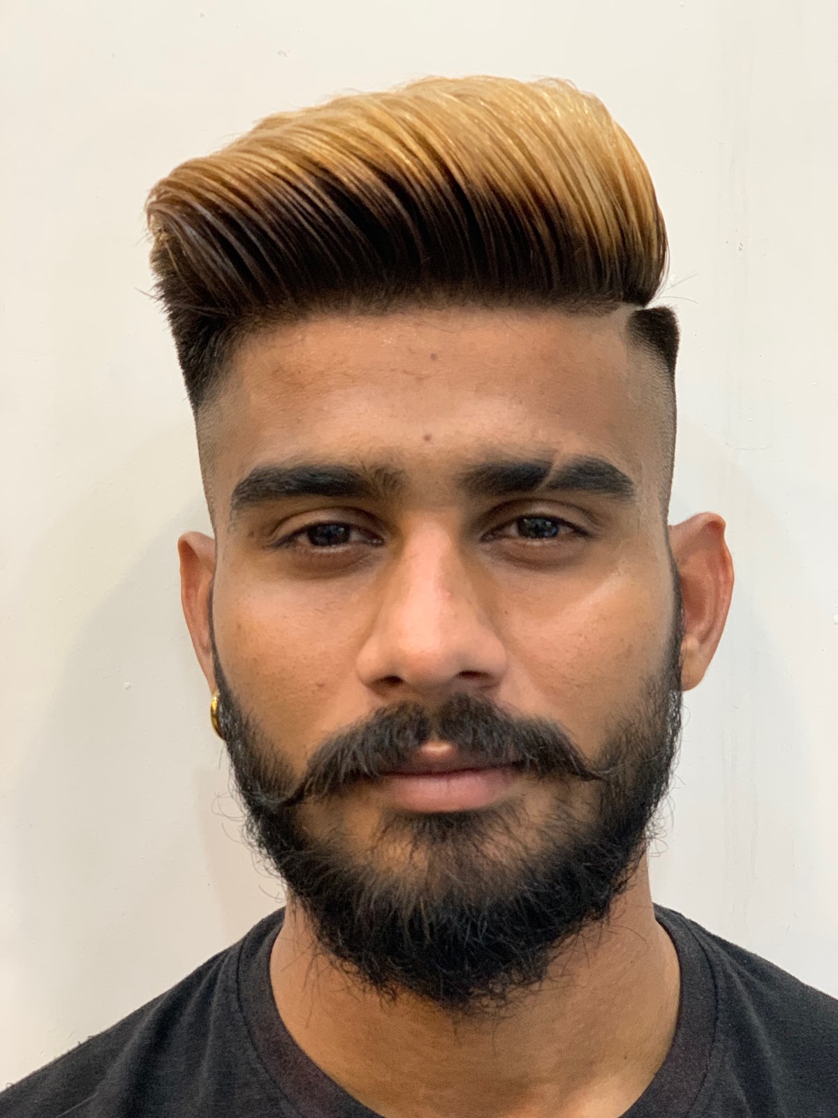 Blonde textured quiff haircut at Scissor Cut Salon