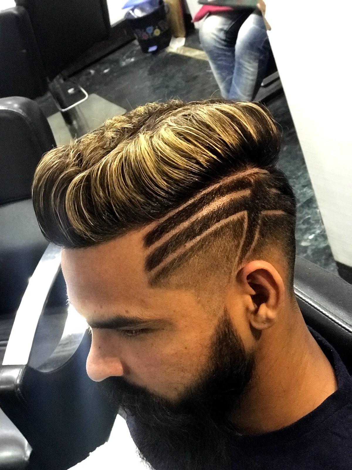 Coloured quiff haircut styled at Scissor Cut Salon